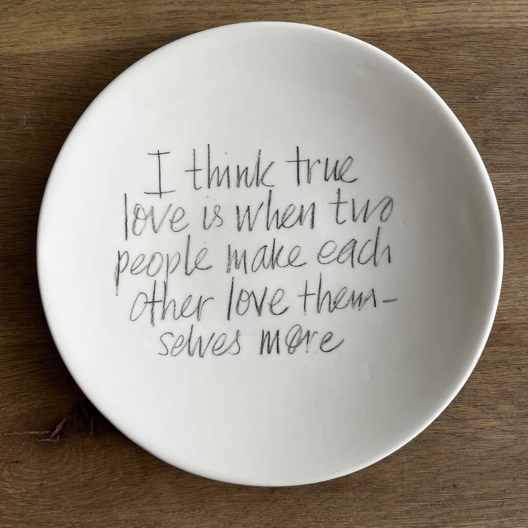 The Detailsmith Large Handwritten Ceramic Plate Collection ED 1 True Love