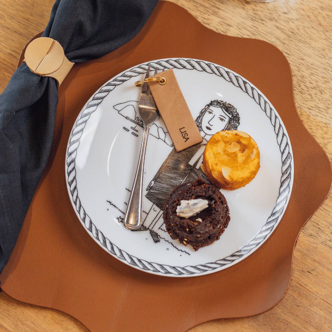 Tags By Elysian The Scallop Leather Placemat Set