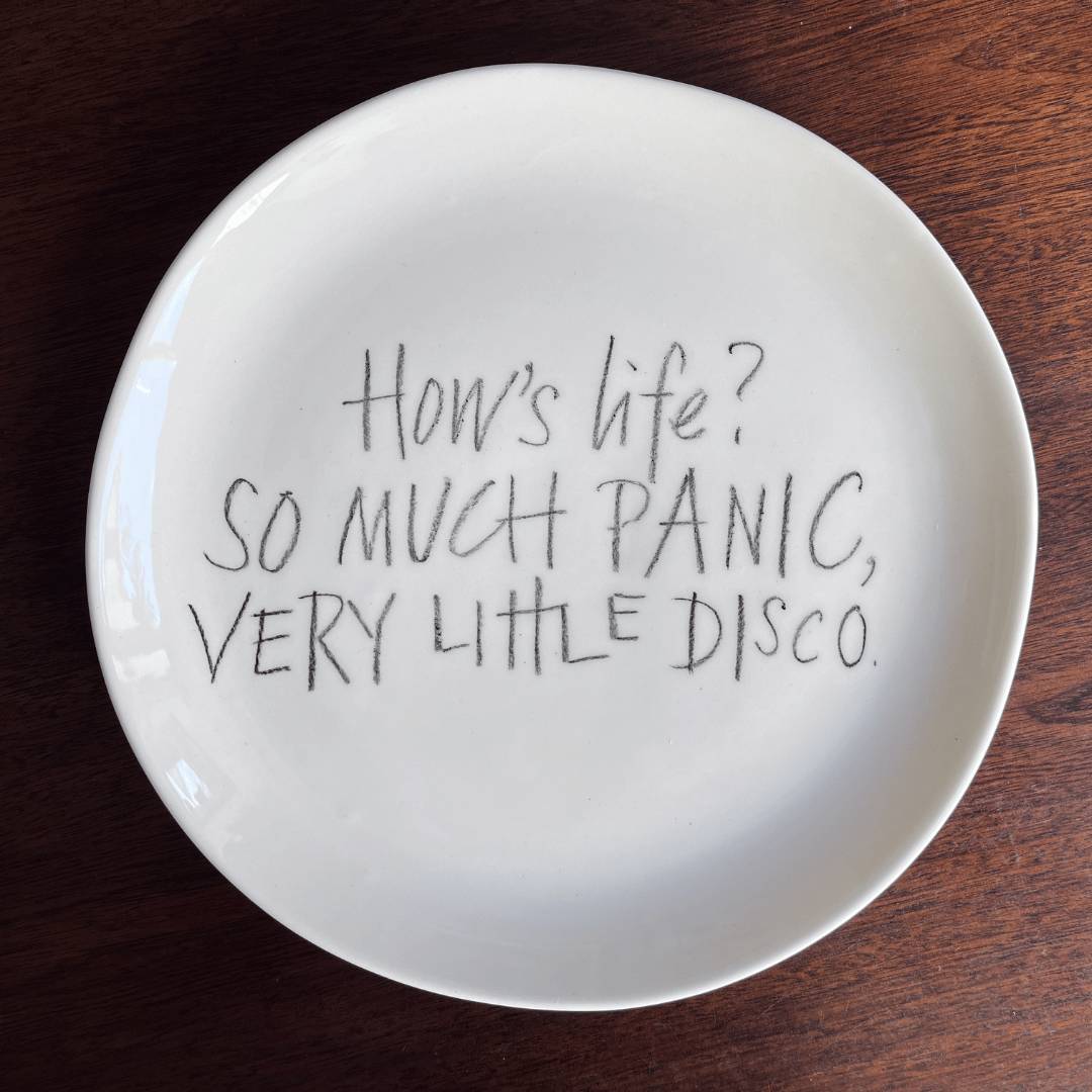 The Detailsmith Medium Handwritten Ceramic Plate Collection ED 3 Hows life?