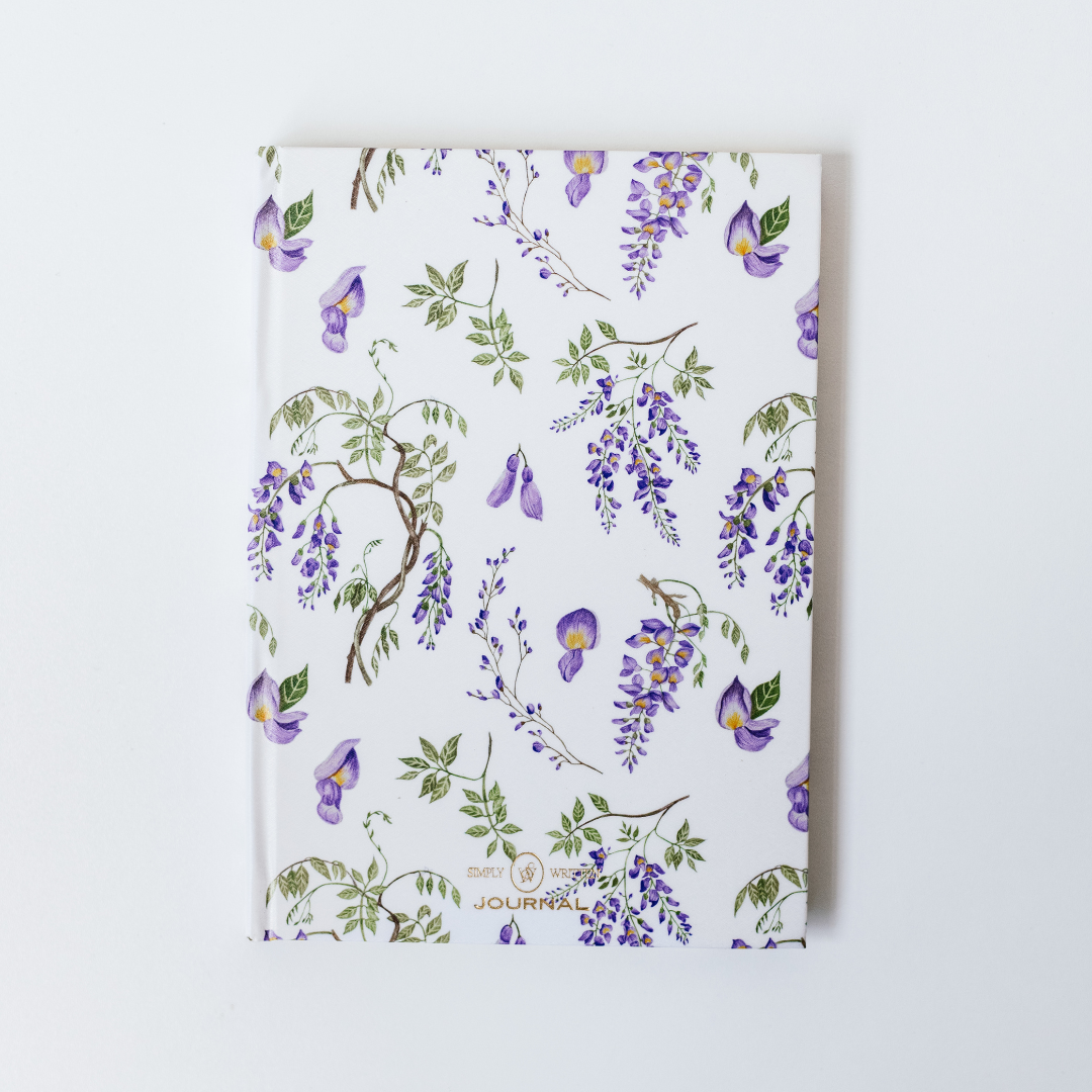 Simply Written Lined Daily Journal Tree Wisteria