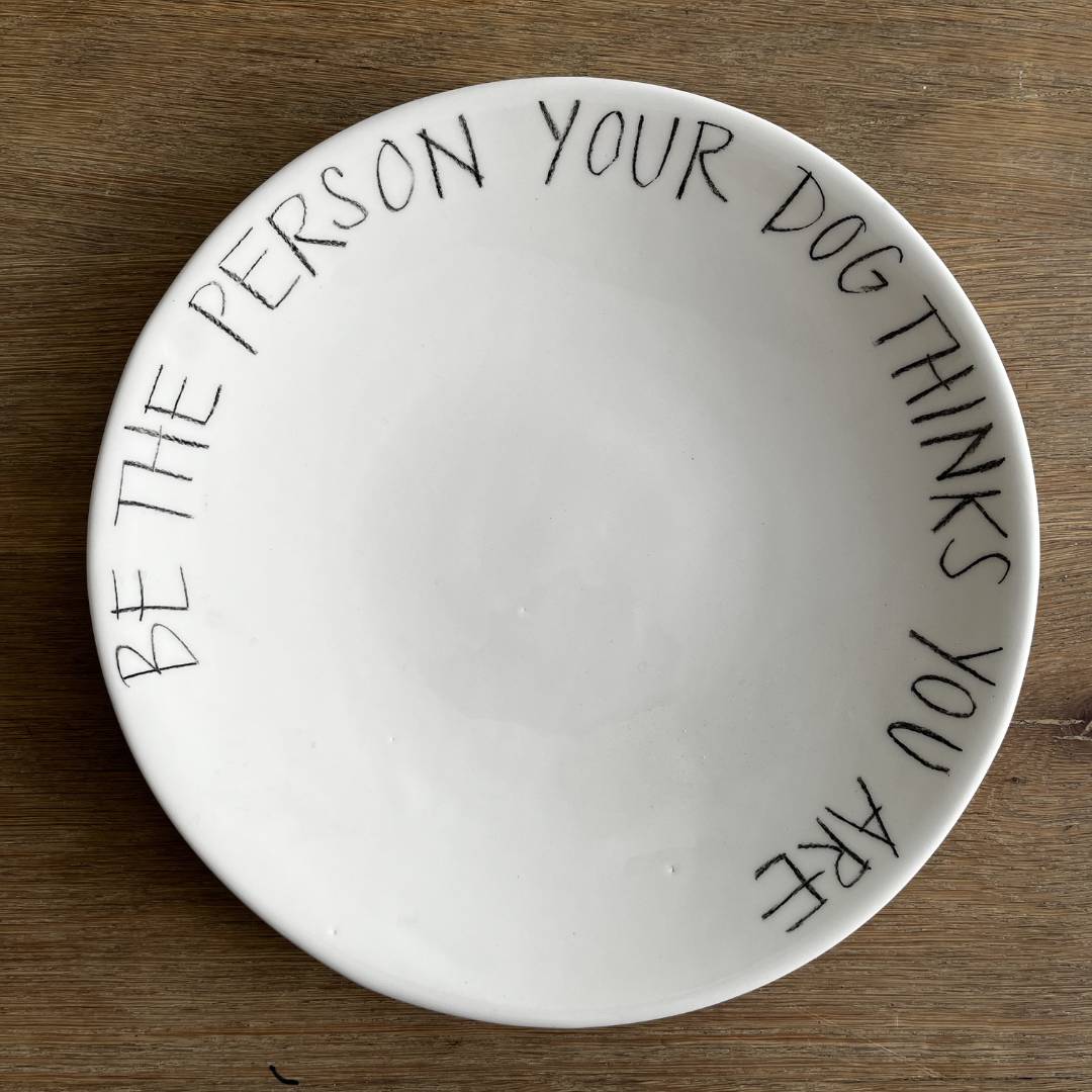 The Detailsmith Large Handwritten Ceramic Plate Collection ED 2 Your dog