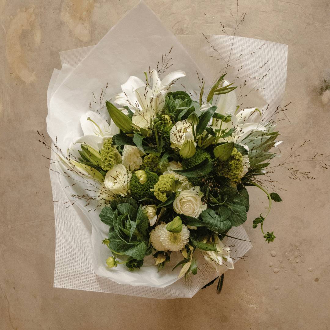 House of Flowers The White Garden Floral Bouquet