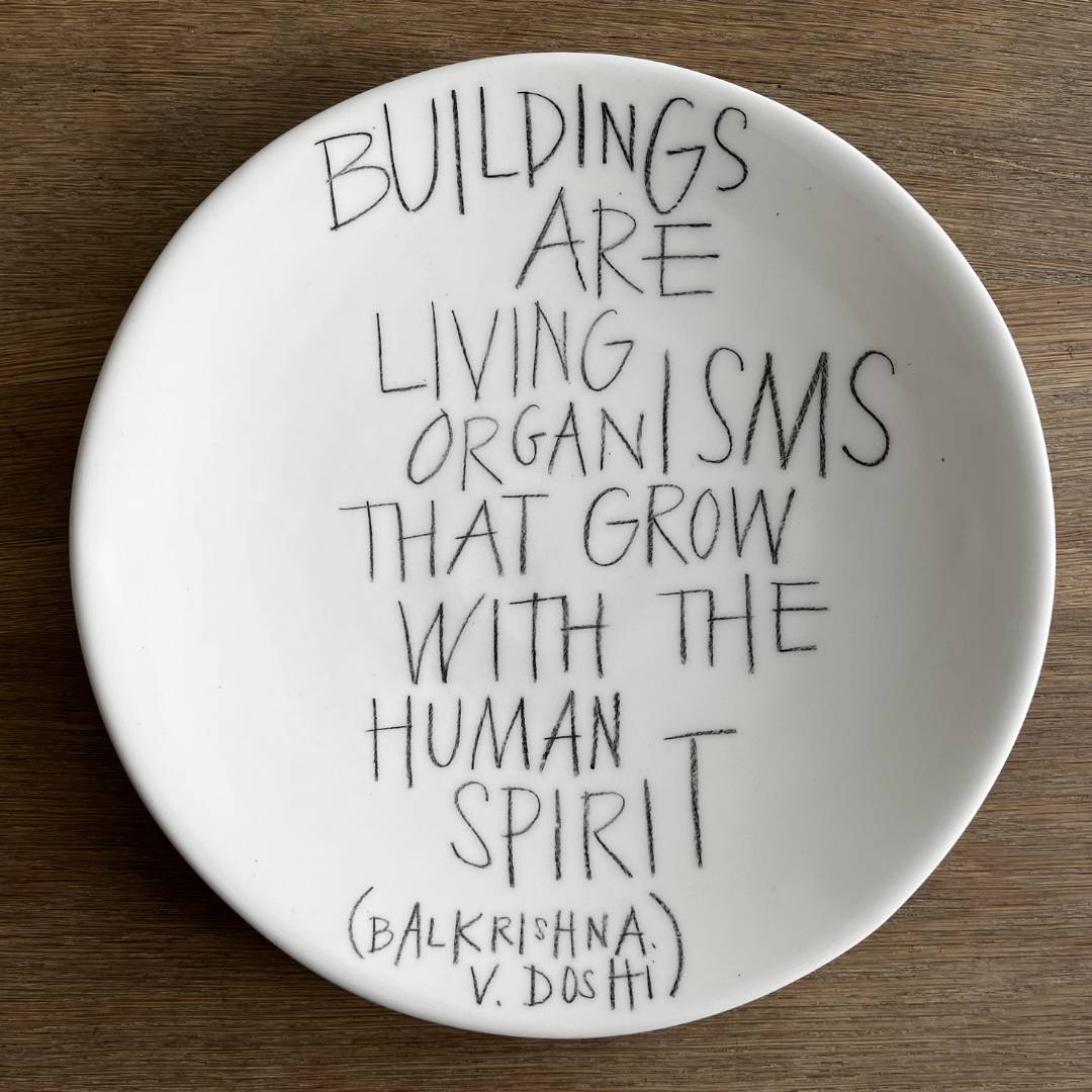 The Detailsmith Large Handwritten Ceramic Plate Collection ED 2 Doshi