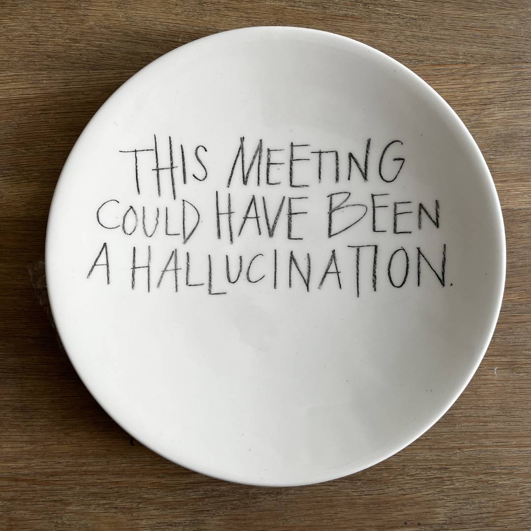 The Detailsmith Large Handwritten Ceramic Plate Collection ED 2 Hallucination