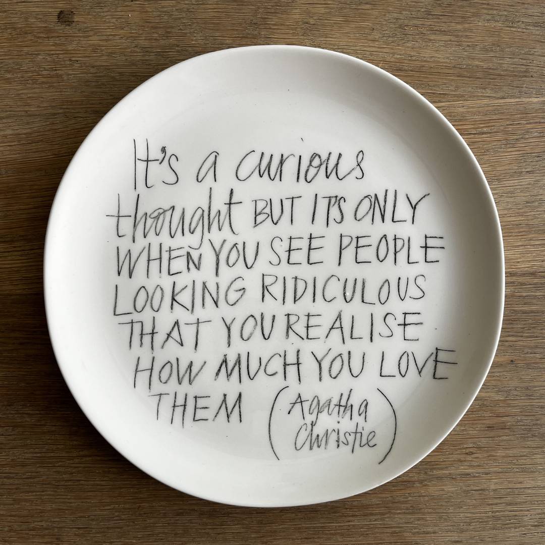 The Detailsmith Medium Handwritten Ceramic Plate Collection ED 1 Agatha Christie
