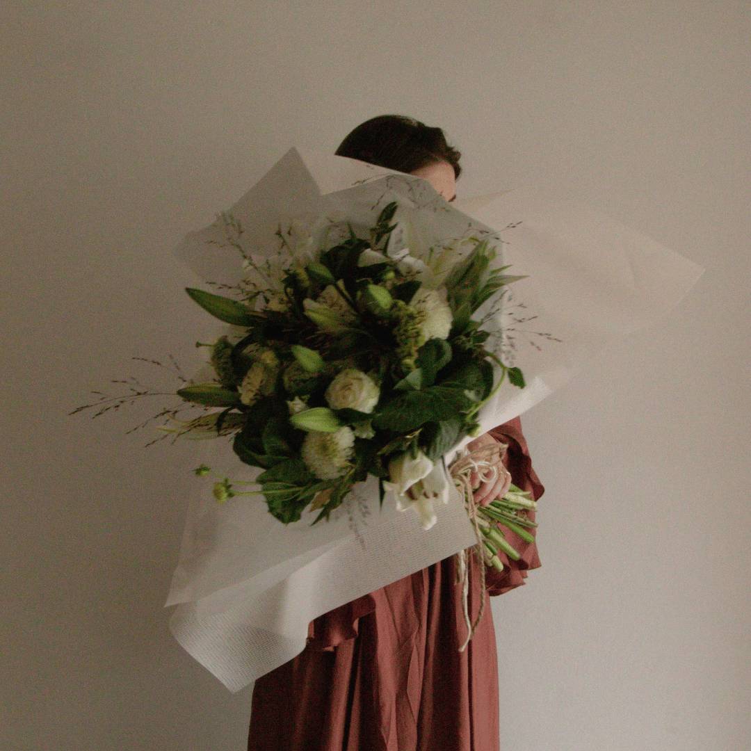 House of Flowers The White Garden Floral Bouquet