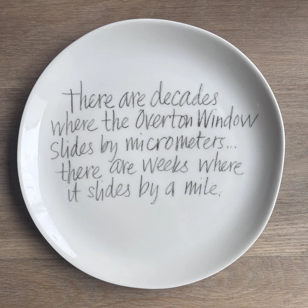 The Detailsmith Medium Handwritten Ceramic Plate ED 1 Overton window