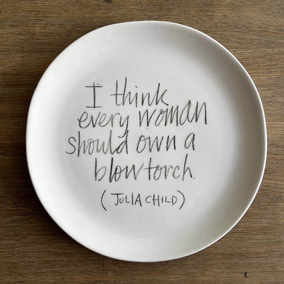 The Detailsmith Medium Handwritten Ceramic Plate Collection ED 1 Julia Child
