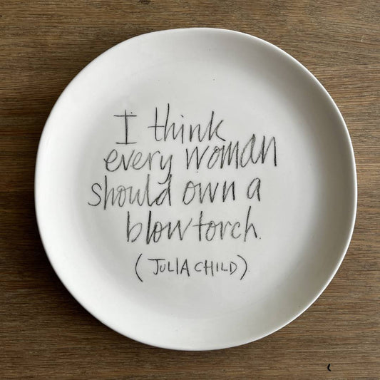 The Detailsmith Medium Handwritten Ceramic Plate Collection ED 1 Julia Child