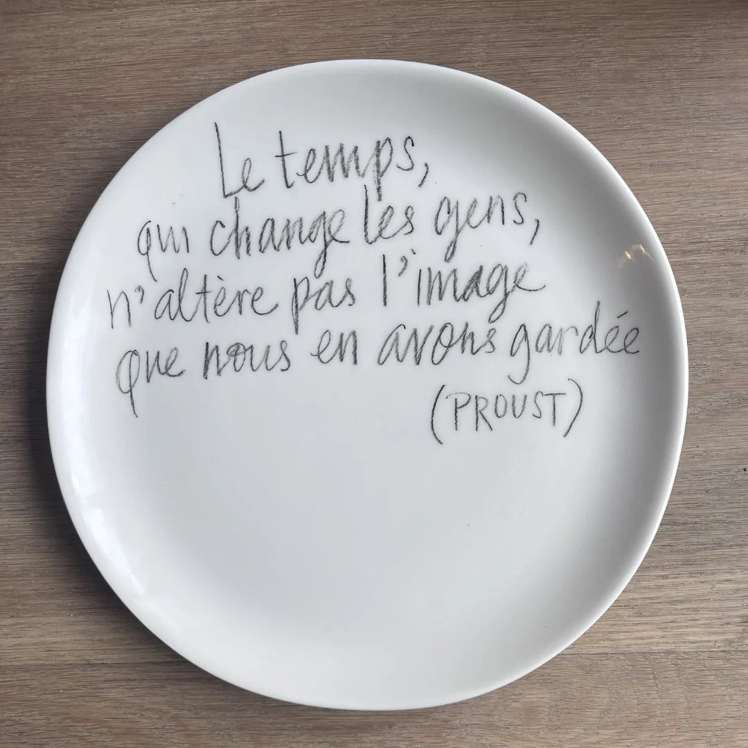 The Detailsmith Medium Handwritten Ceramic Plate ED 1 Proust