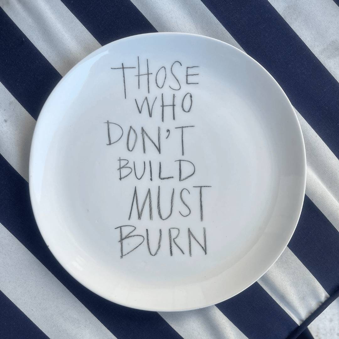 The Detailsmith Medium Handwritten Ceramic Plate ED 3 Build & burn