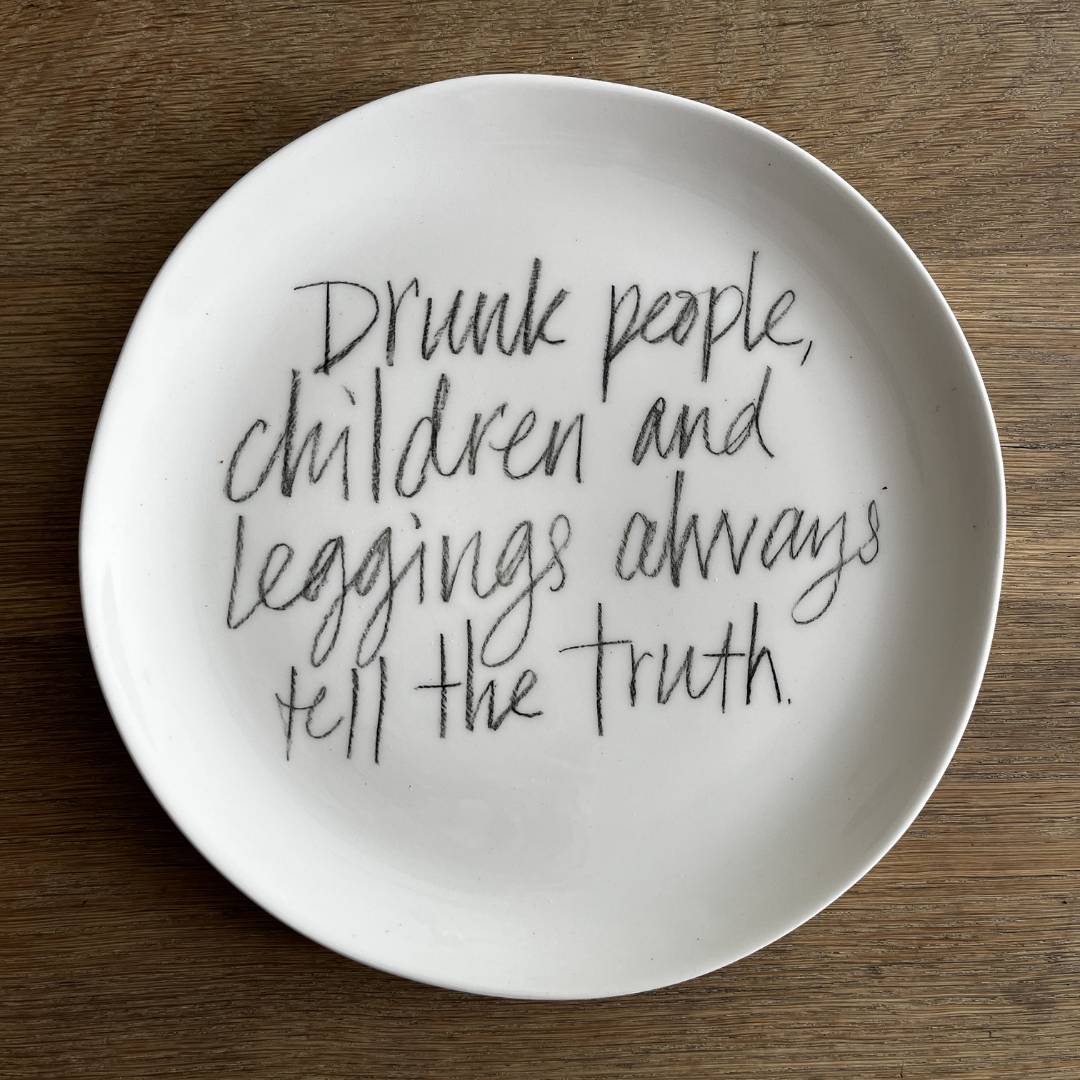 The Detailsmith Medium Handwritten Ceramic Plate Collection ED 2 The truth