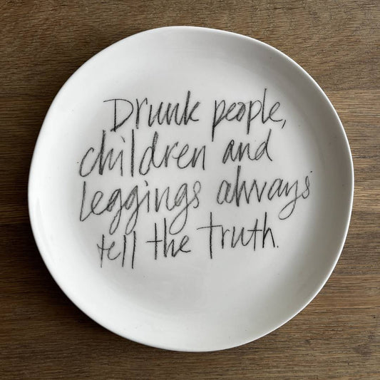 The Detailsmith Medium Handwritten Ceramic Plate Collection ED 2 The truth
