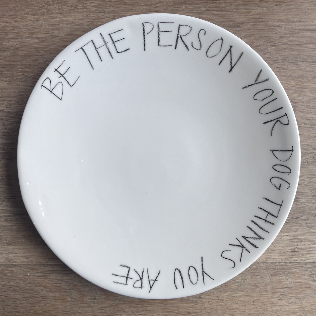 The Detailsmith Large Handwritten Ceramic Plate ED 1 Your dog