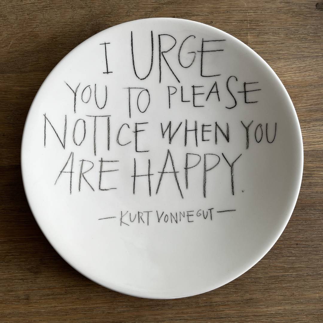 The Detailsmith Large Handwritten Ceramic Plate Collection ED 2 Vonnegut