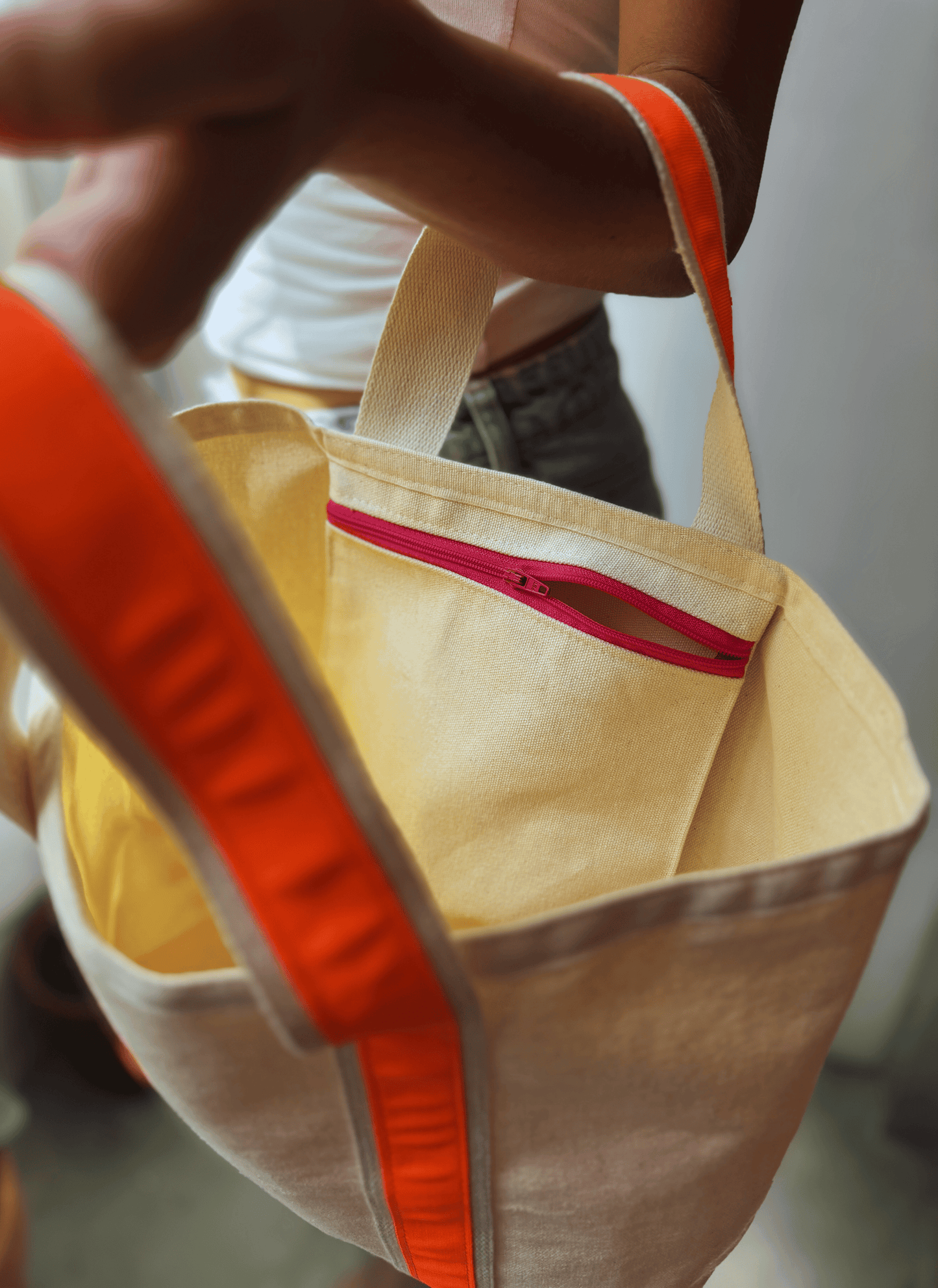 Soli Neon Canvas Tote Bag