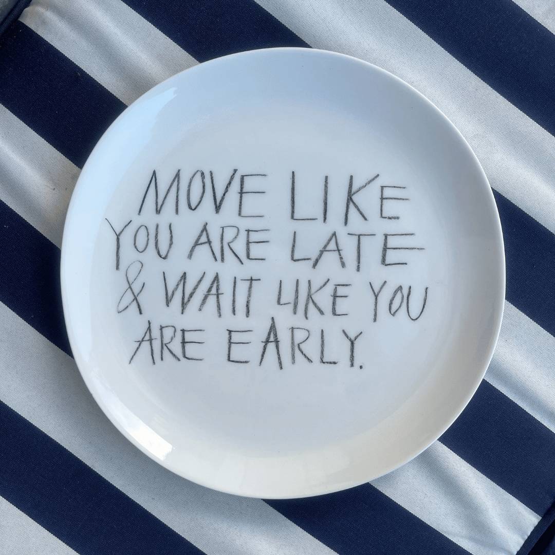 The Detailsmith Medium Handwritten Ceramic Plate ED 3 Move
