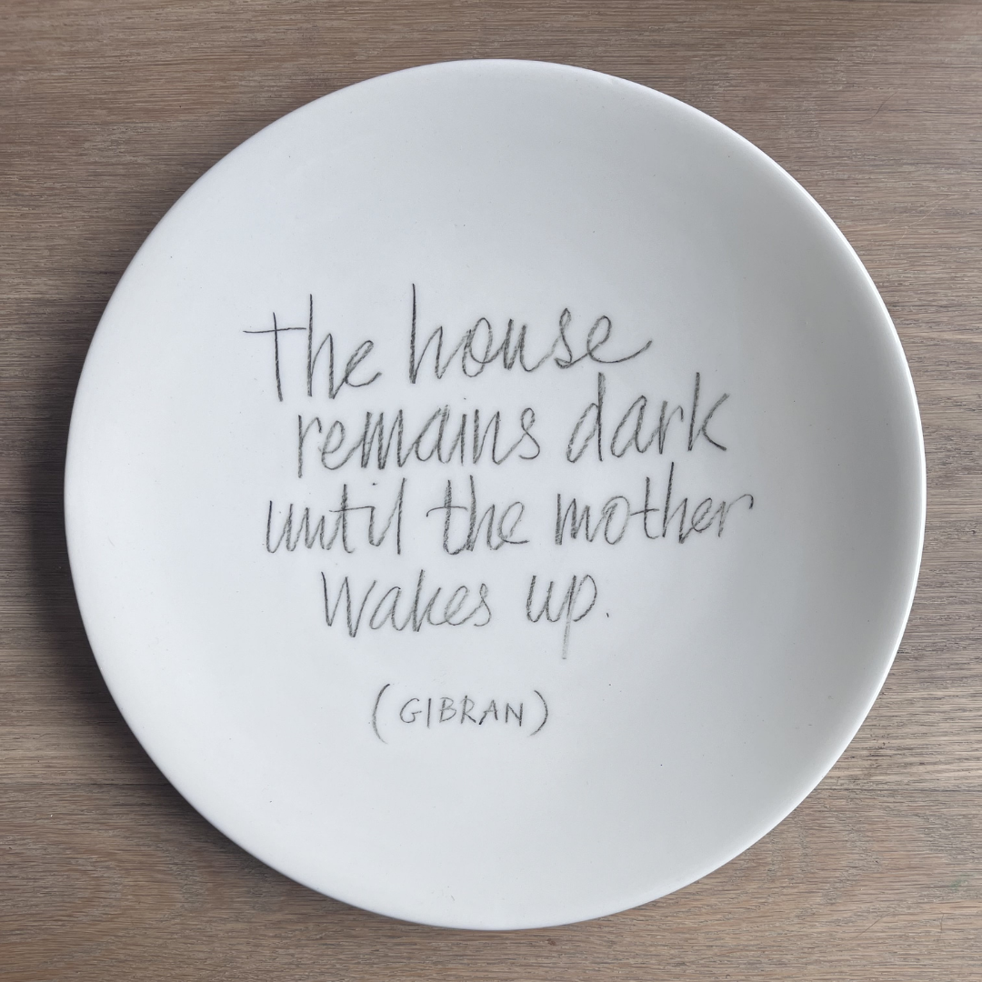 The Detailsmith Large Handwritten Ceramic Plate ED 1 Gibran