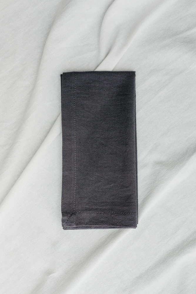 Palmar Collection Natural Cotton Napkin Set Moon grey