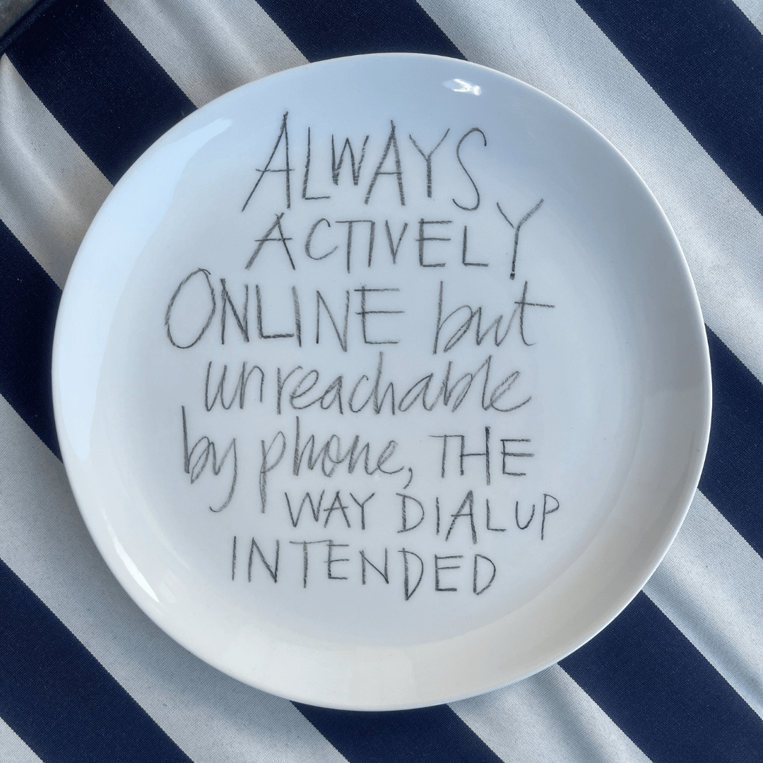 The Detailsmith Medium Handwritten Ceramic Plate ED 2 Online but unreachable