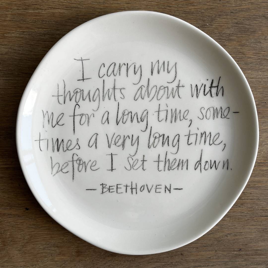 The Detailsmith Medium Handwritten Ceramic Plate Collection ED 2 Beethoven