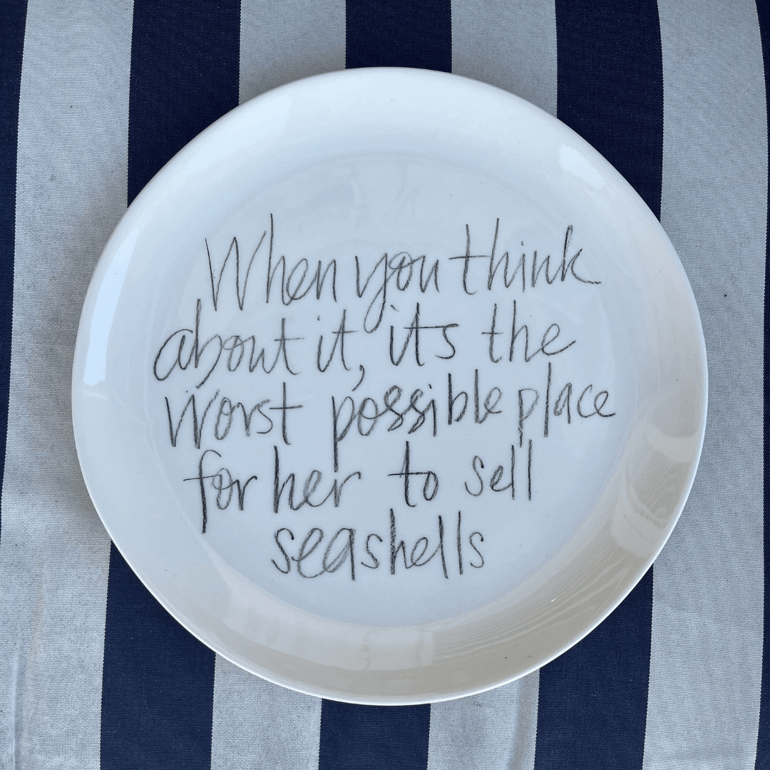 The Detailsmith Medium Handwritten Ceramic Plate ED 2 Seashells