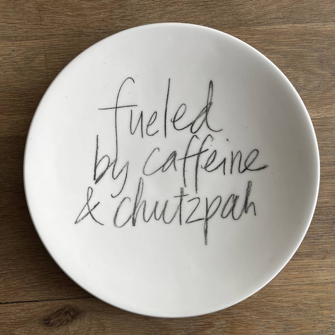 The Detailsmith Large Handwritten Ceramic Plate Collection ED 3 Coffee & chutzpah