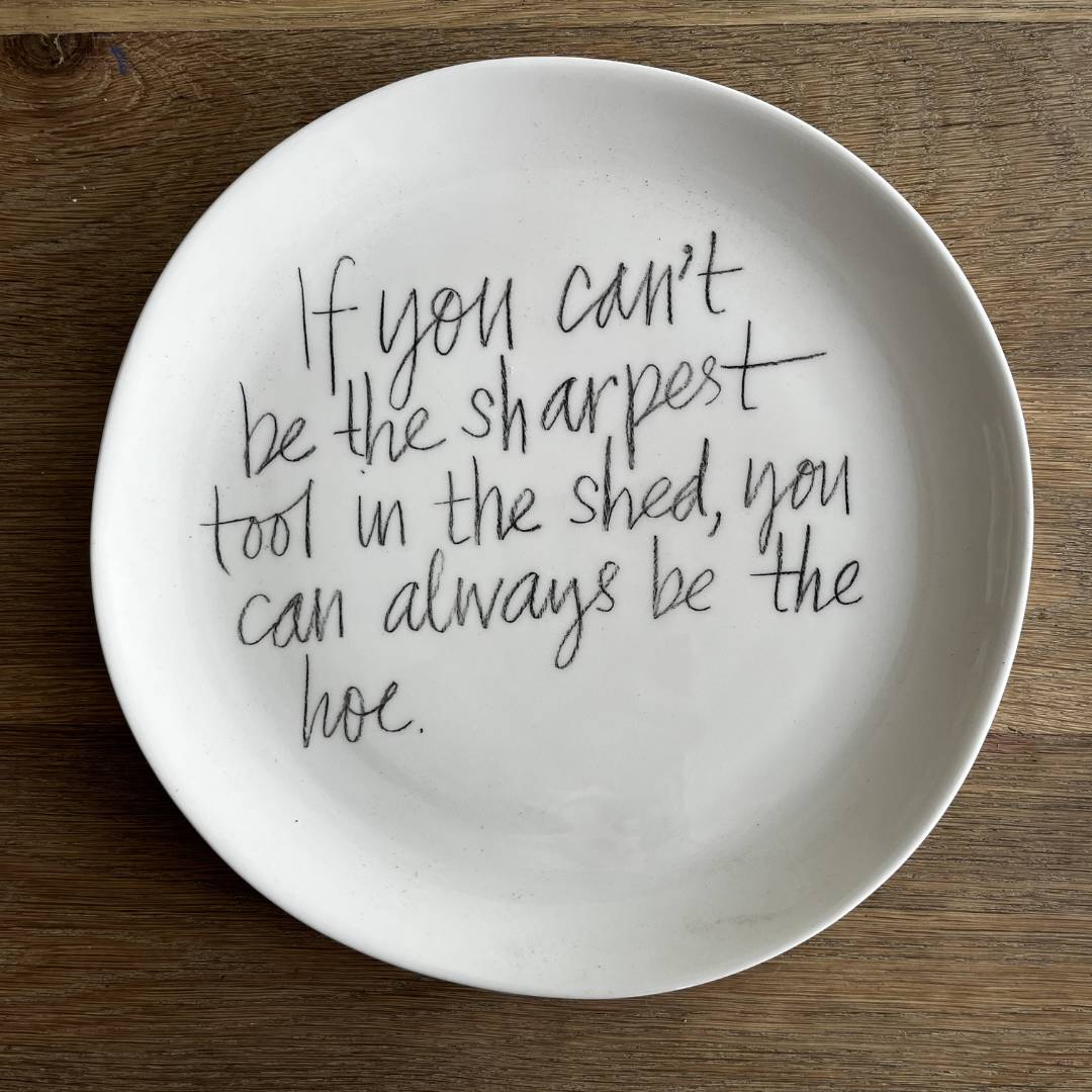 The Detailsmith Medium Handwritten Ceramic Plate Collection ED 3 Sharpest tool
