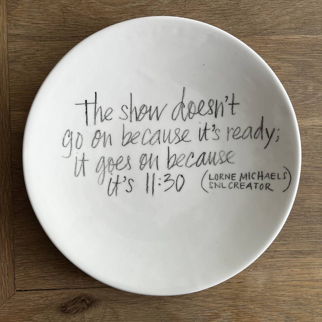 The Detailsmith Large Handwritten Ceramic Plate Collection ED 3 Lorne Michaels