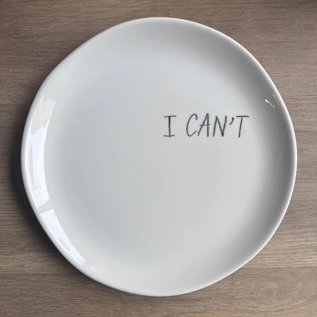 The Detailsmith Medium Handwritten Ceramic Plate ED 2 I can't