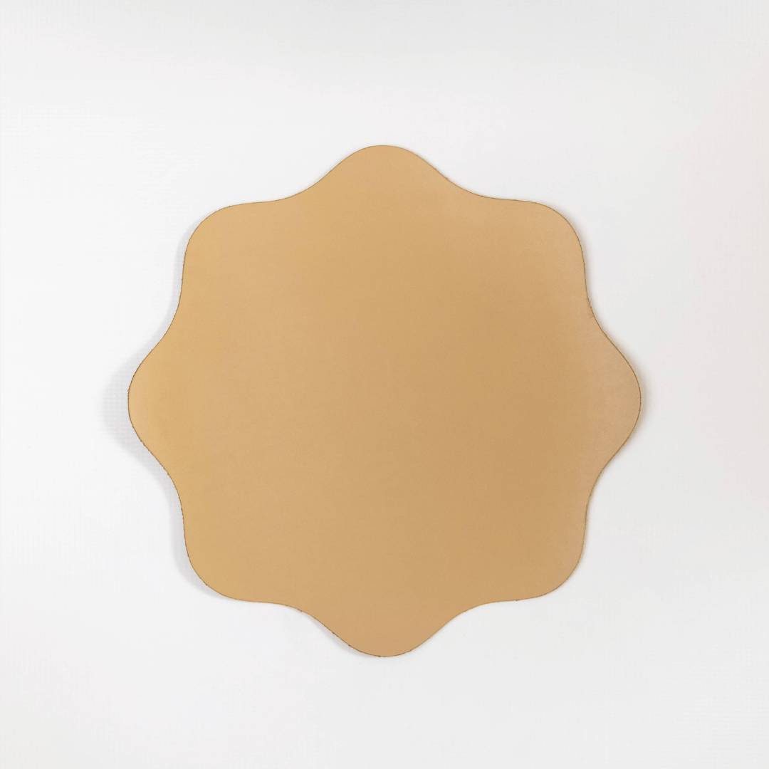 Tags By Elysian The Scallop Leather Placemat Set Latte