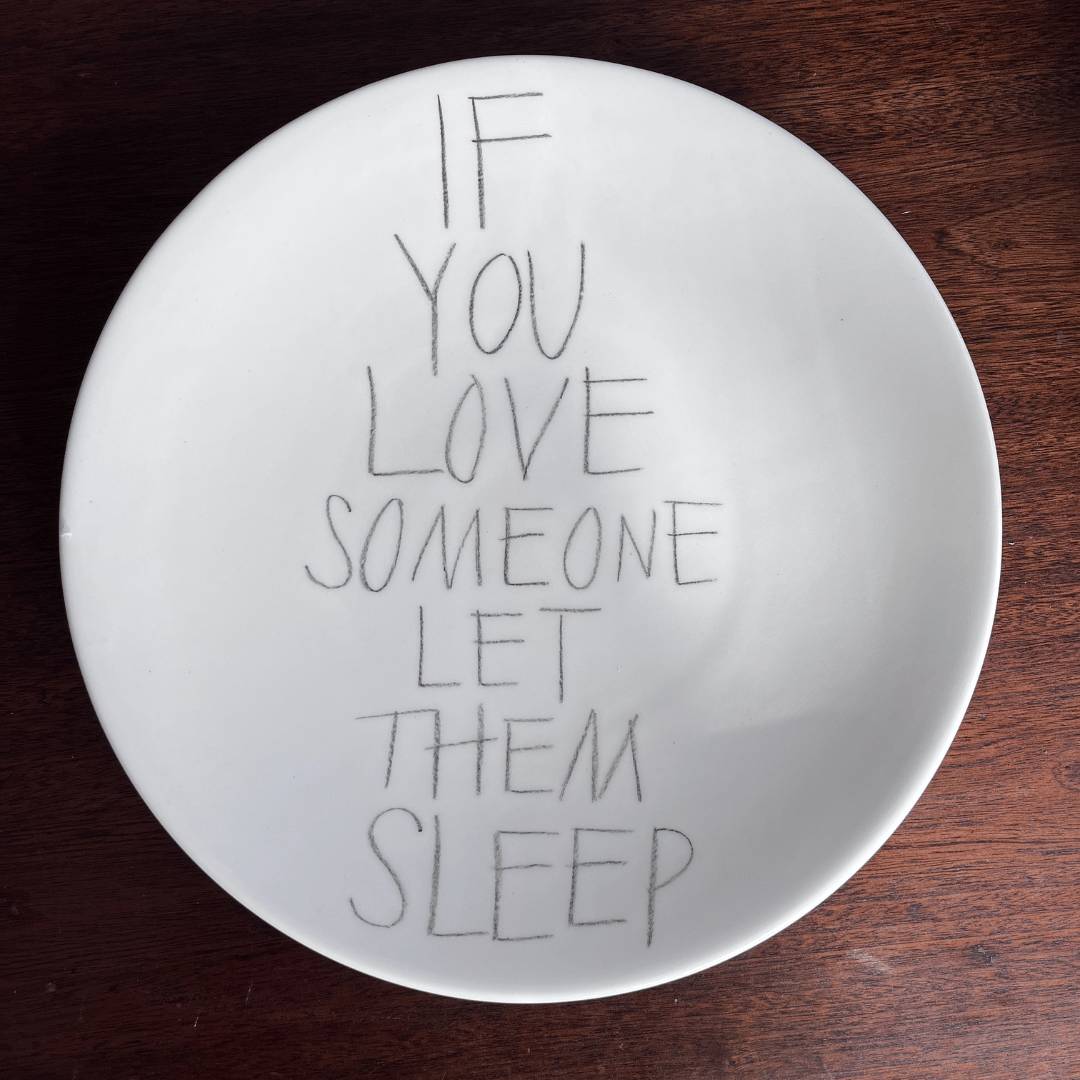The Detailsmith Large Handwritten Ceramic Plate Collection ED 3 Let them sleep