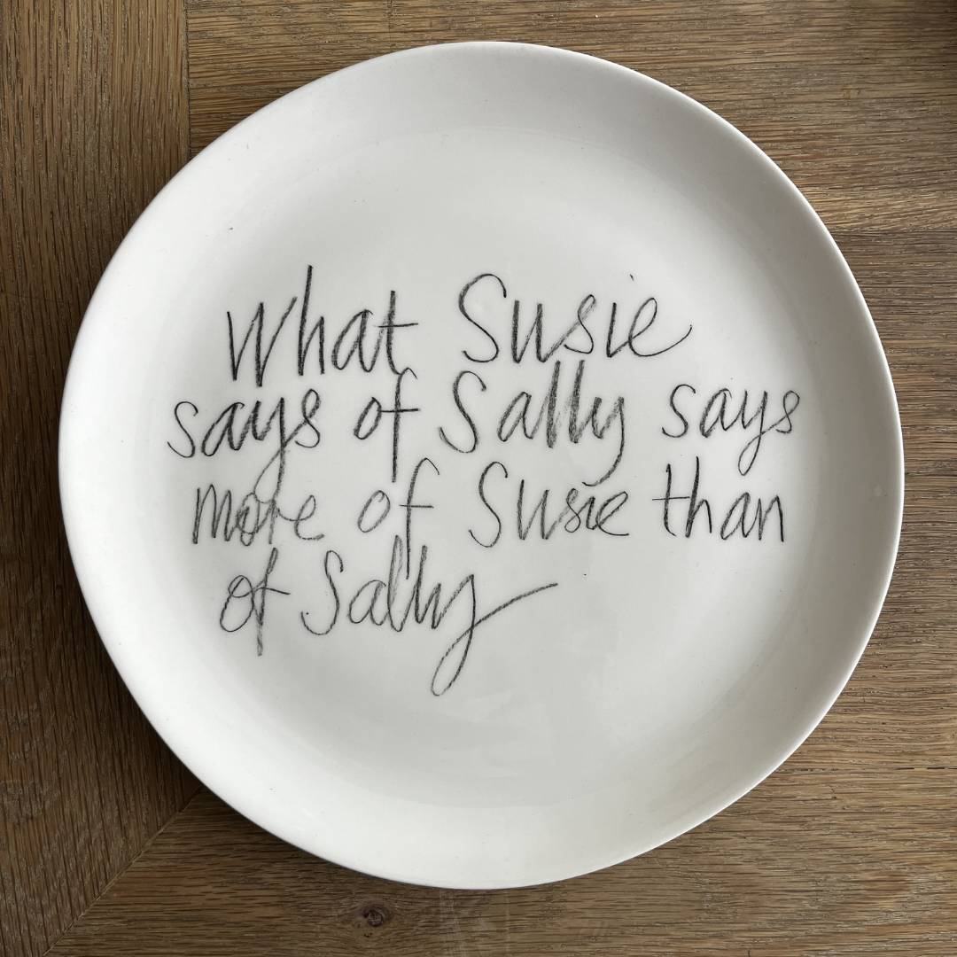The Detailsmith Medium Handwritten Ceramic Plate Collection ED 3 Susie & Sally