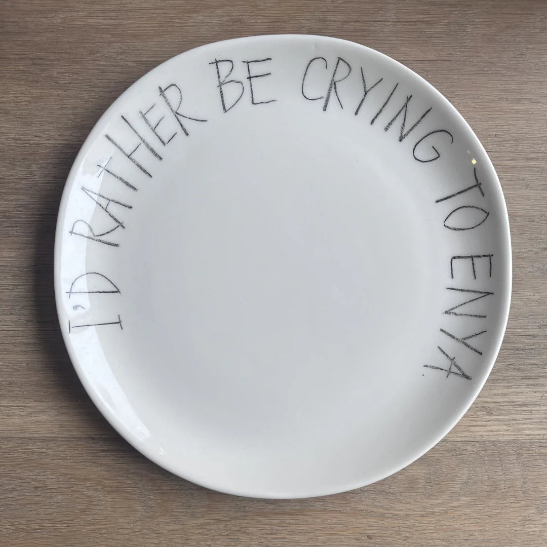 The Detailsmith Medium Handwritten Ceramic Plate ED 1 Enya