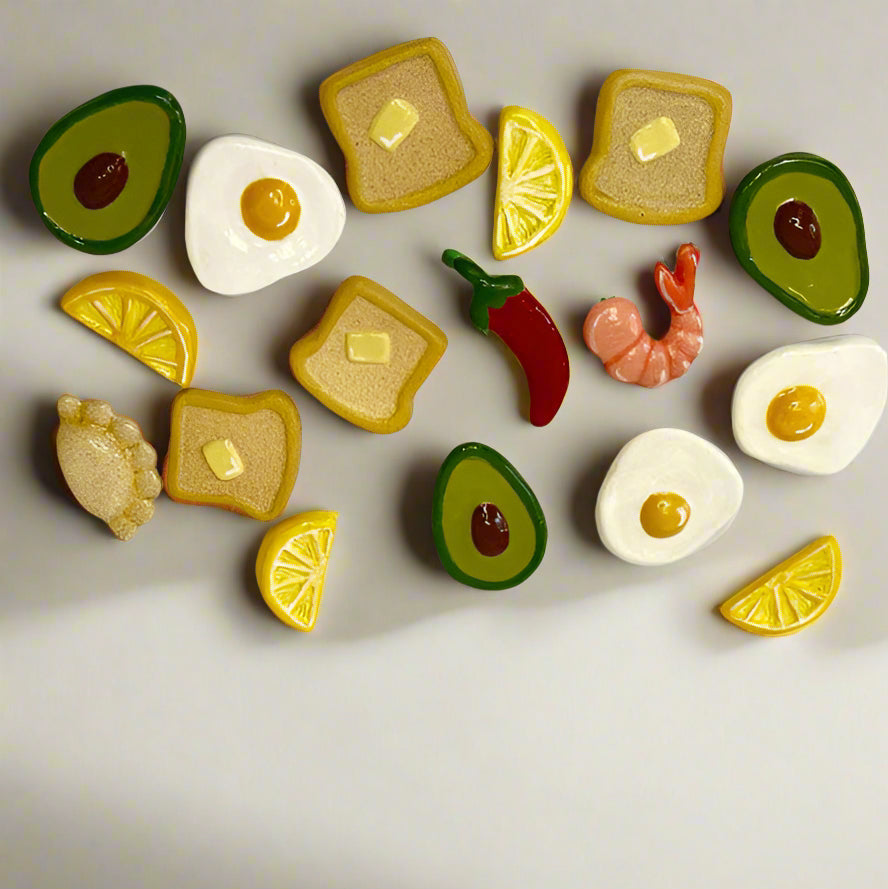 Soenchie Mini Food Ceramic Magnet Set