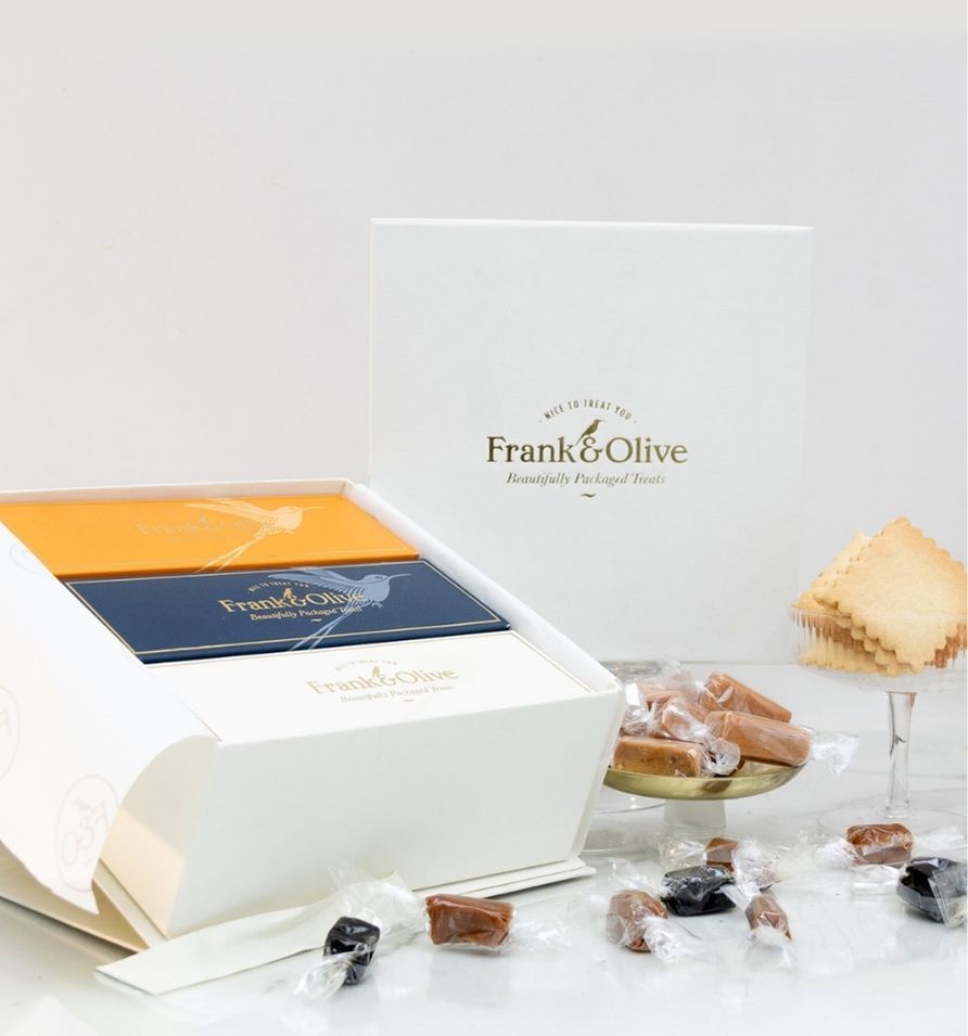 Frank & Olive Decadent Delights Luxury Gift Box Cream & Orange & Navy