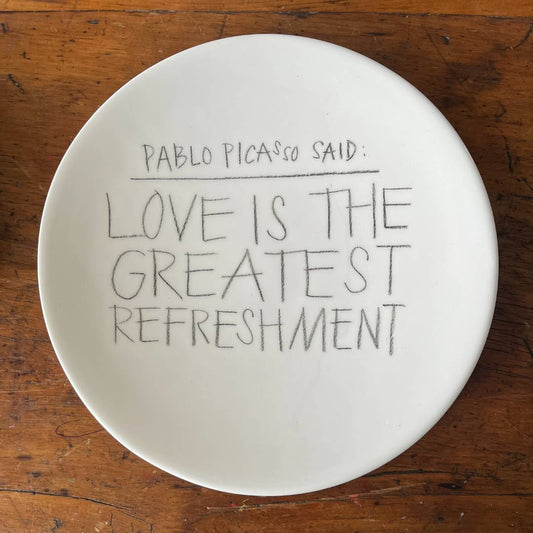 The Detailsmith Large Handwritten Ceramic Plate ED 3 Pablo Picasso