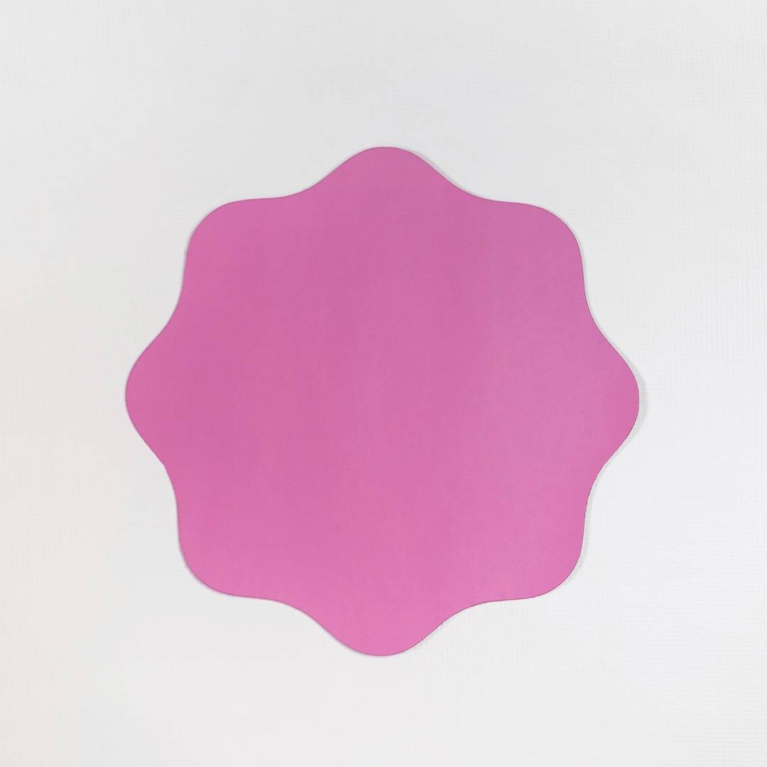 Tags By Elysian The Scallop Leather Placemat Set Candyland Pink
