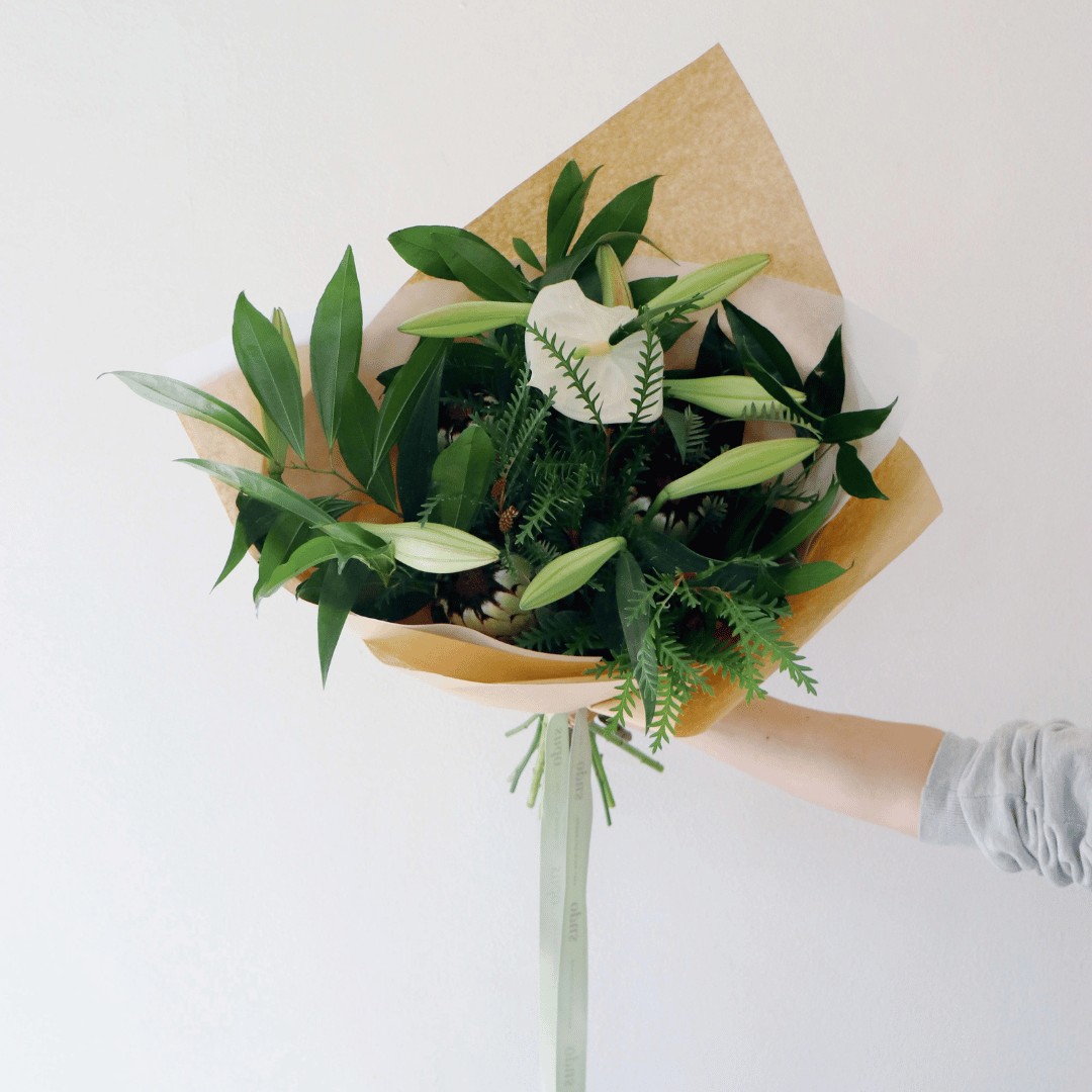 Opus Elegant White & Green Bouquet