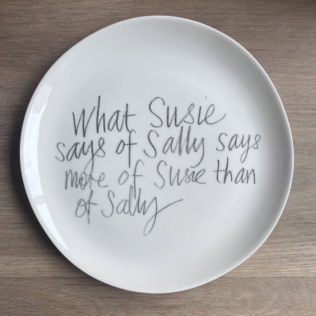 The Detailsmith Medium Handwritten Ceramic Plate ED 2 Susie & Sally
