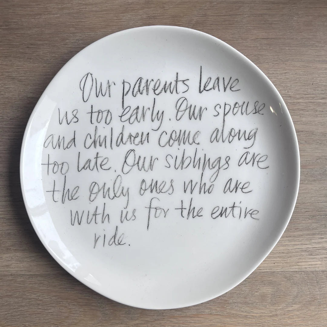 The Detailsmith Medium Handwritten Ceramic Plate ED 2 Siblings