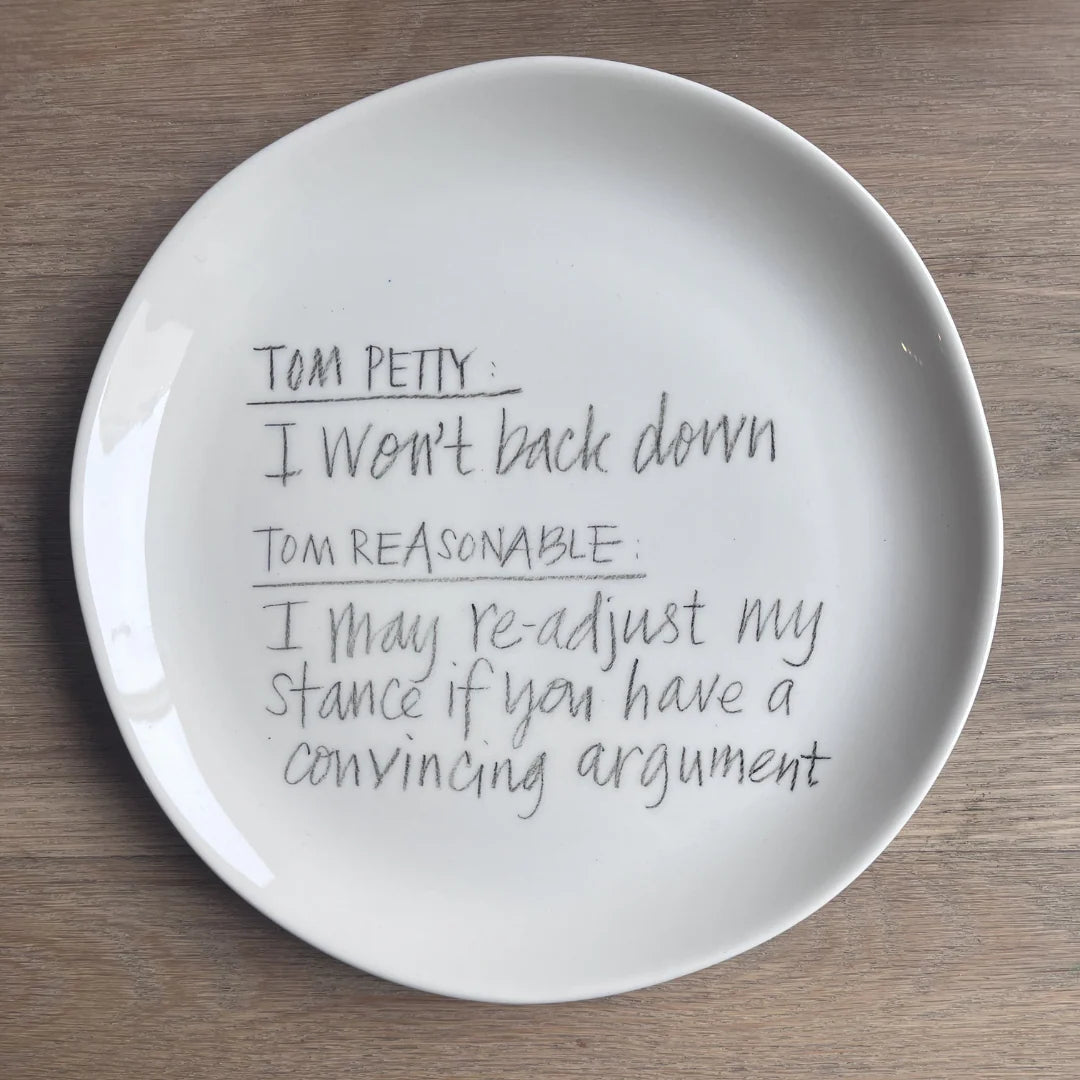 The Detailsmith Medium Handwritten Ceramic Plate ED 1 Petty & Reasonable
