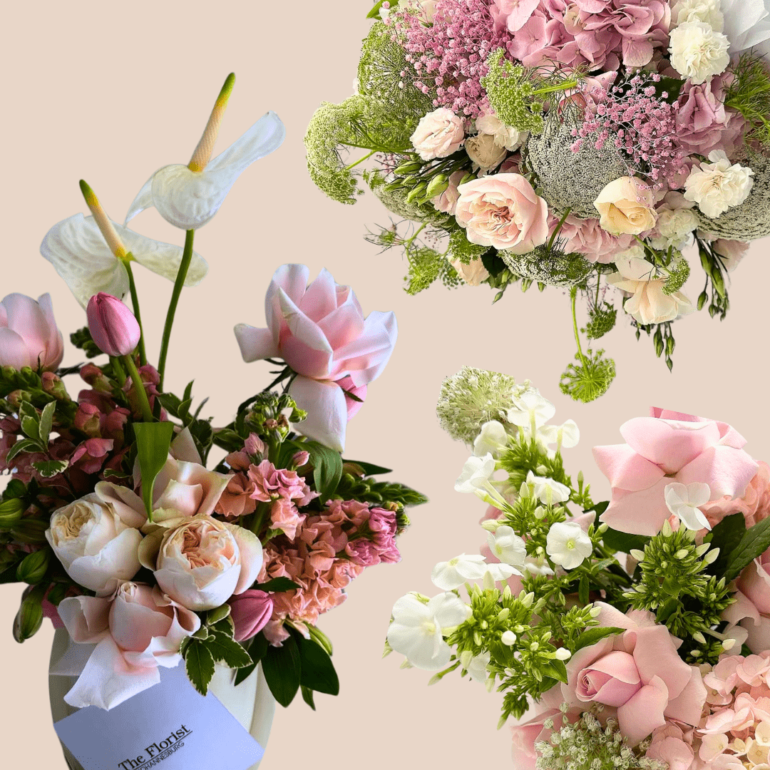 The Florist Johannesburg Custom Flower Bouquet - Joburg Sugared Petals – Dreamy pastels with soft romantic hues
