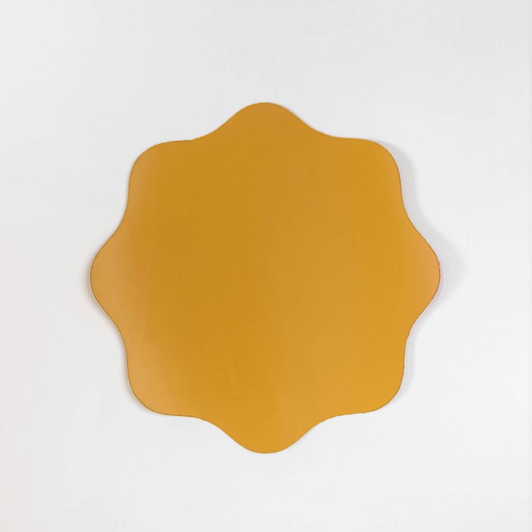 Tags By Elysian The Scallop Leather Placemat Set Classic Ochre