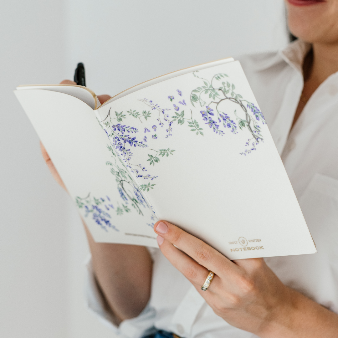 Simply Written Softcover Notebook Tree Wisteria