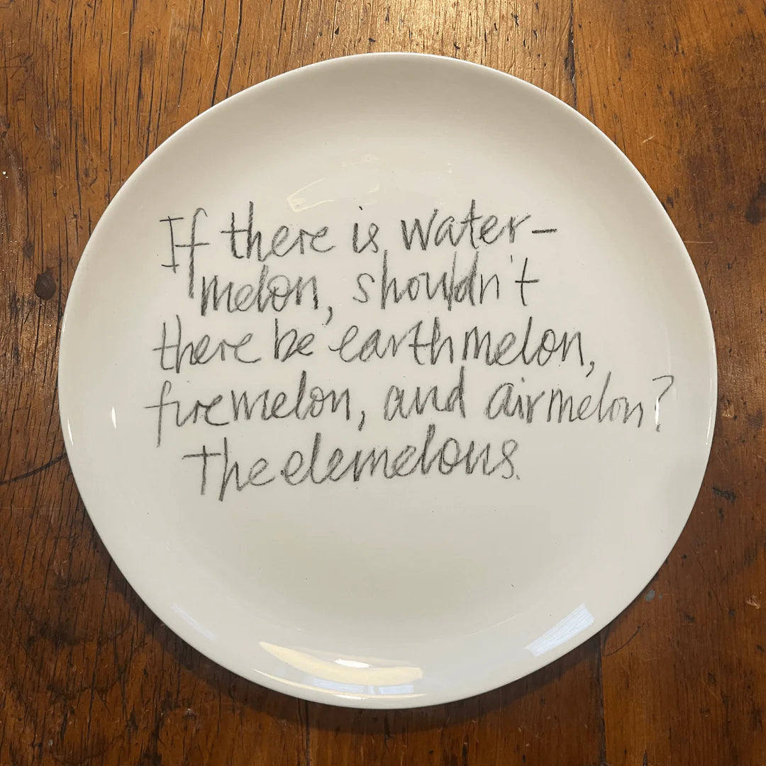 The Detailsmith Medium Handwritten Ceramic Plate ED 1 Watermelon