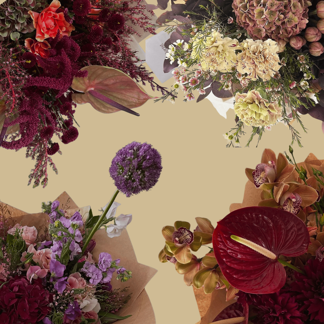 The Florist Johannesburg Custom Flower Bouquet - Joburg Obsidian Bloom – Deep moody florals with warm highlights