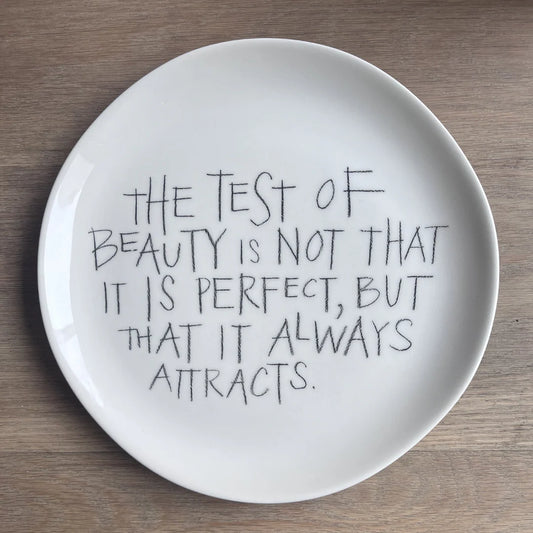 The Detailsmith Medium Handwritten Ceramic Plate ED 1 Test of beauty