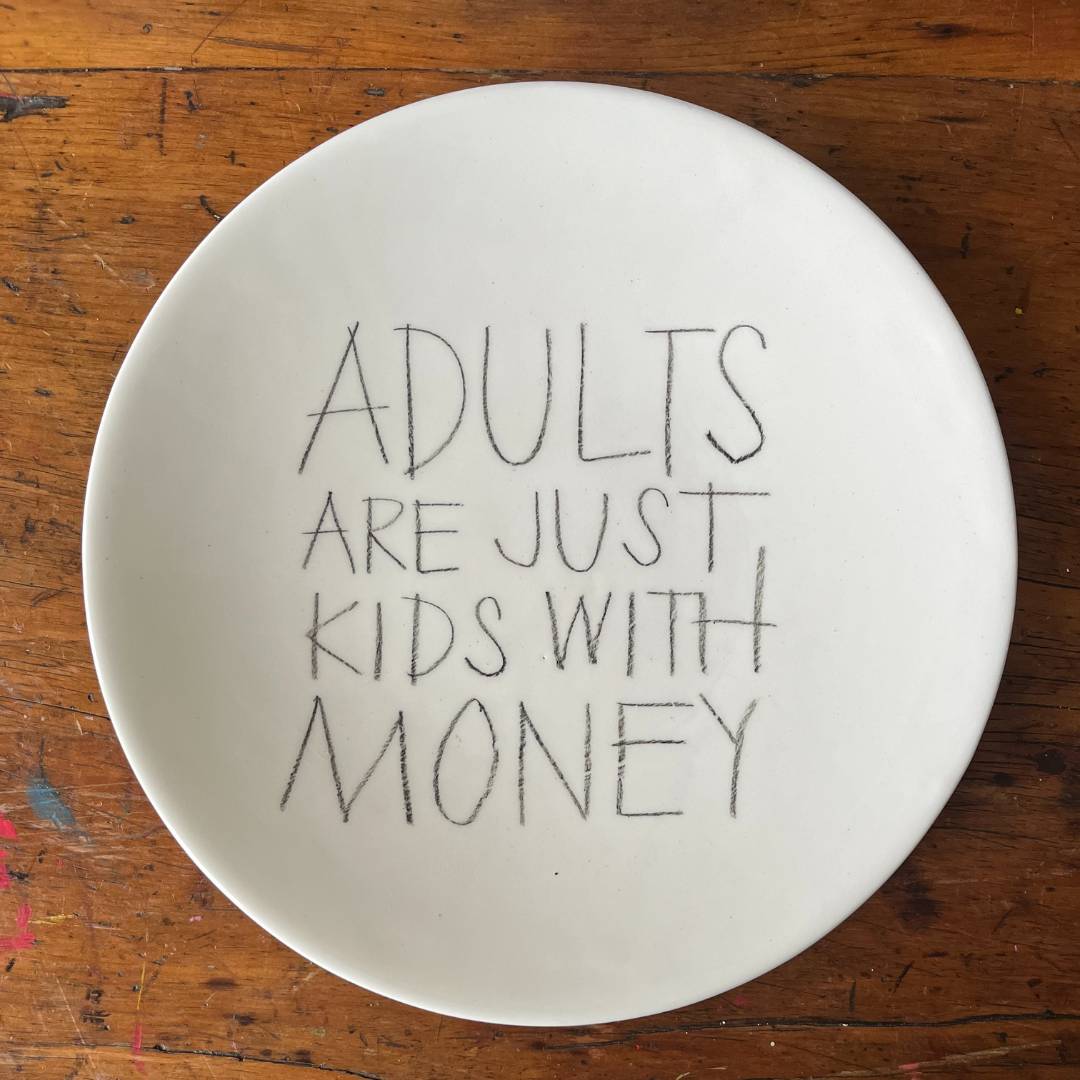 The Detailsmith Large Handwritten Ceramic Plate ED 2 Adults V1