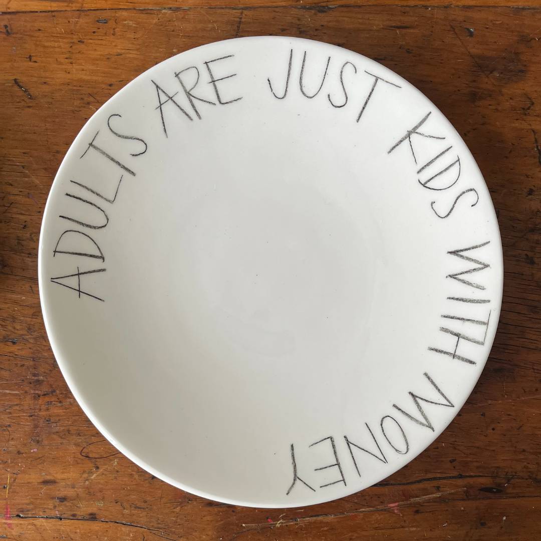 The Detailsmith Large Handwritten Ceramic Plate ED 2 Adults V2